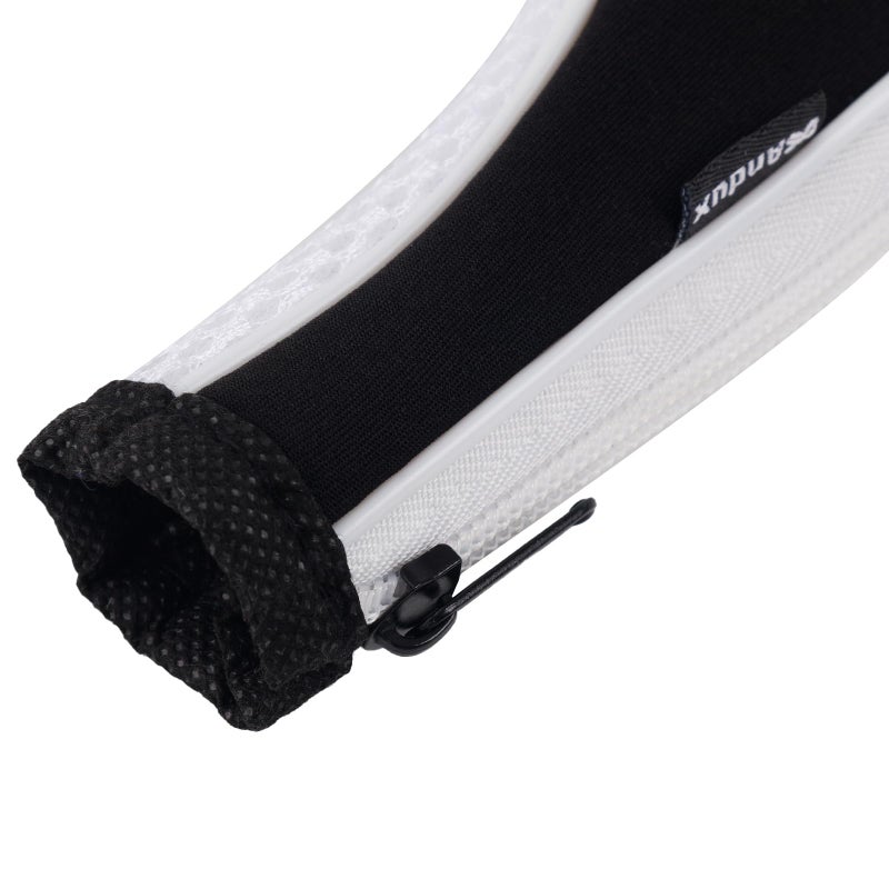 Andux 12pcs/Set Golf Iron Club Head Covers Number Print Long Neck with Zipper Black/White - Image 4